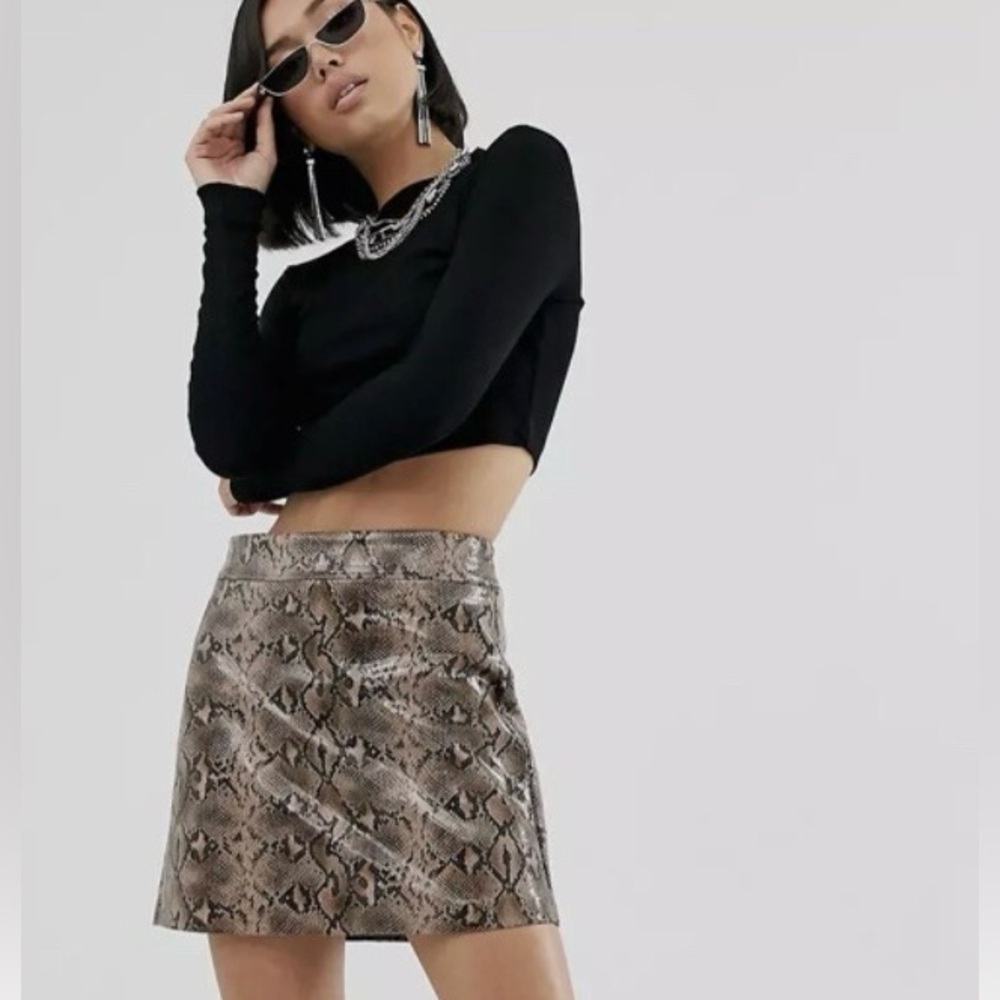 blank NYC faux snakeskin leather skirt nwt
